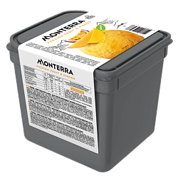 “MONTERRA” dessert whipped with passion fruit and mango pieces.